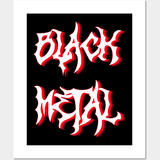 Black Metal Simple Design Posters and Art